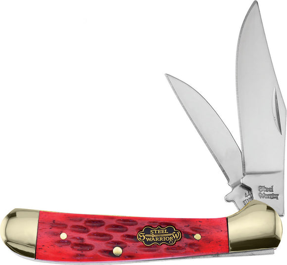 Frost Cutlery Locking Copperhead Dark Red Steel Warrior Pocket Knife 104DRPB