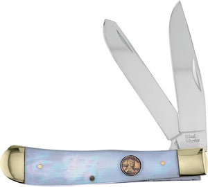 Frost Cutlery Trapper MOP Mother of Pearl Lincoln Penny Folder Knife 108LPMOP