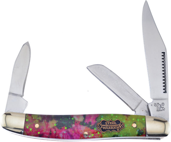 Frost Cutlery Wrangler Knife Sparkle Multi-Color Resin Folding Stainless W112RDN