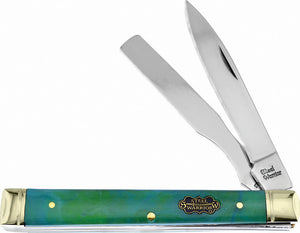 Frost Cutlery Doctors Knife Swirl Green Resin 2-Blade Folding Knife 120CW