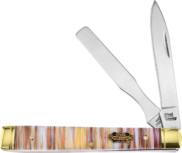 Frost Cutlery 2-Blade Doctors Knife w/ Pearl Tusk Stripe 120PT