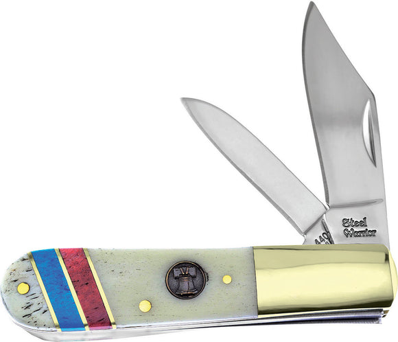 Frost Cutlery Barlow Liberty Bell Red White Blue USA Folding Knife 163LB