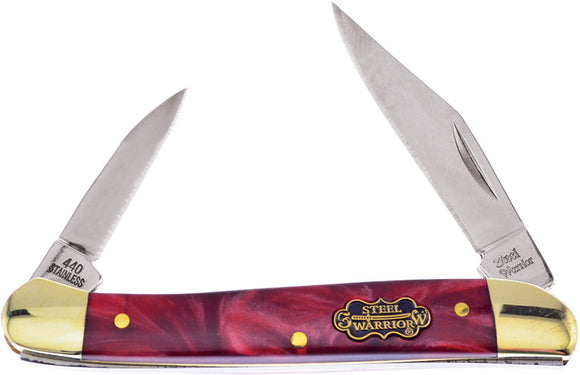 Frost Cutlery Red & Pink Resin Little Copperhead Folding Pocket Knife 216CA