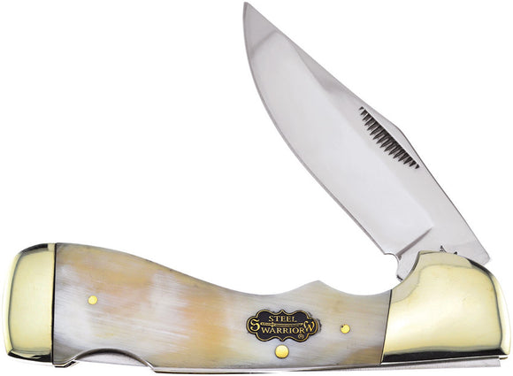 Frost Cutlery Choctaw Lockback Ox Horn Handle Folding Pocket Knife  405OX
