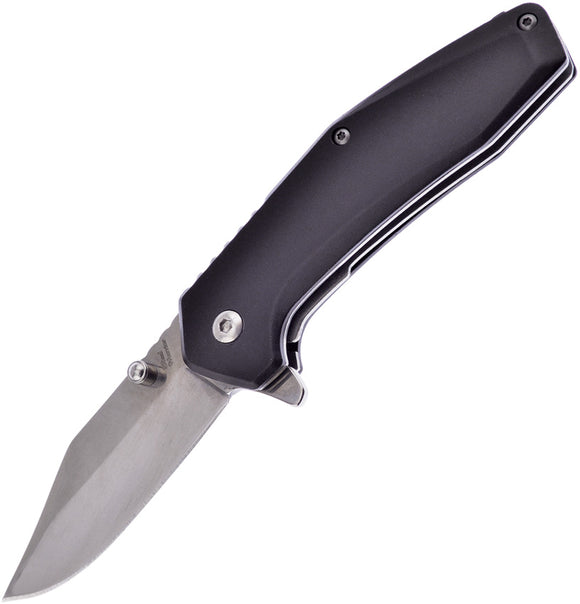 Frost Cutlery Linerlock A/O Black Aluminum Folding 3Cr13 Pocket Knife SW887B