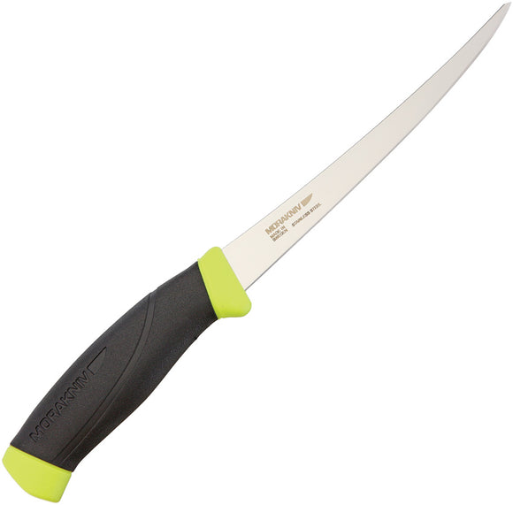 Mora Black/Green Fishing Comfort Fillet Fixed Blade Knife w/ Sheath 01059