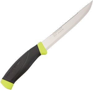 Mora Black/Green Fishing Comfort Scaler Fixed Blade Knife w/ Sheath 1061