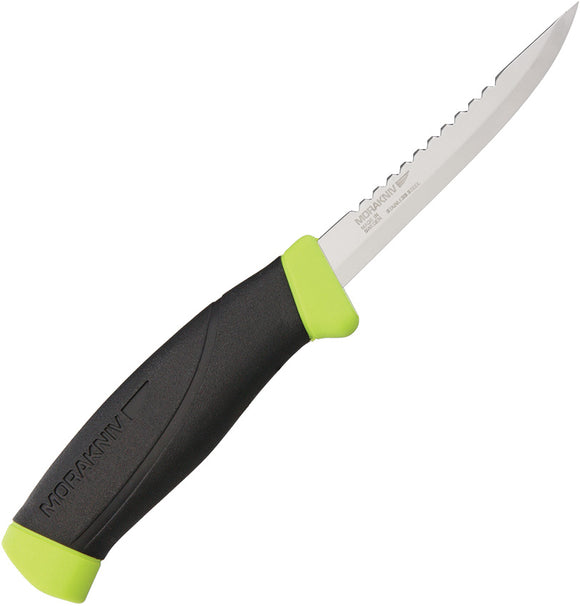 Mora Black/Green Fishing Comfort Scaler 98 Fixed Blade Knife w/ Sheath 01454