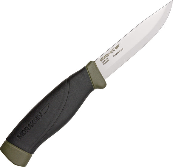Mora Companion Heavy Duty Black Rubber Carbon Steel Fixed Blade Knife 01458