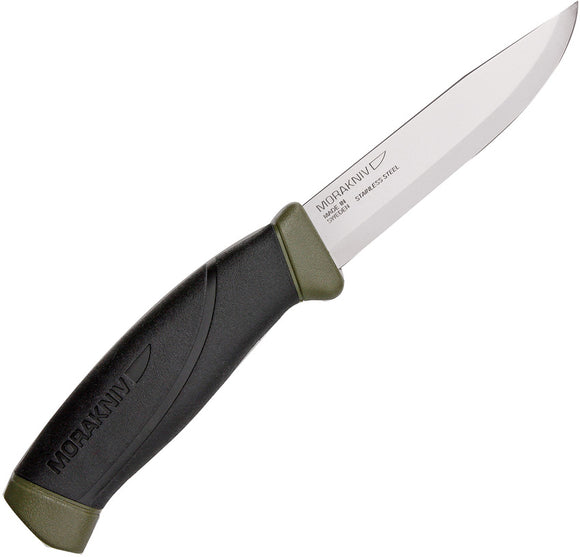 Mora Companion Military Fixed Blade Knife Green Stainless w/ Sheath 01 –  Atlantic Knife Company