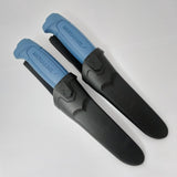 2 Pc Lot Mora Morakniv Basic 546 Stainless Blue Survival Fixed Blade Knife 01504