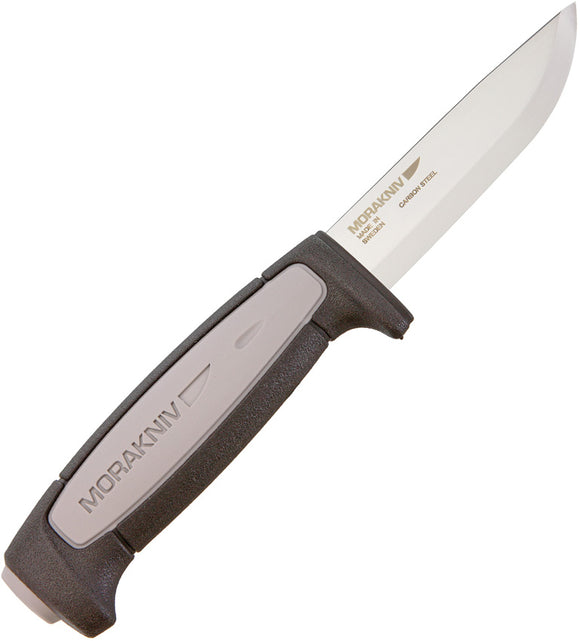 Mora Morakniv Robust Gray/Black Handle Carbon Steel Fixed Blade Camp Knife 01518