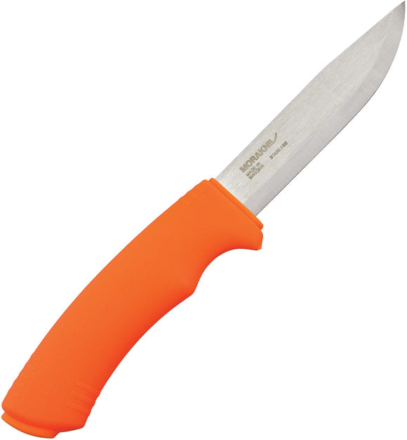 Mora Bushcraft Fixed Blade Knife Orange Stainless Clip Pt w/ Sheath 01621