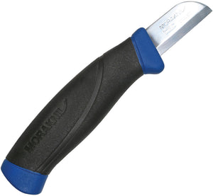 Mora Utility Knife 1.75" Stainless Blade, Blue & Black Rubber Handle 01859