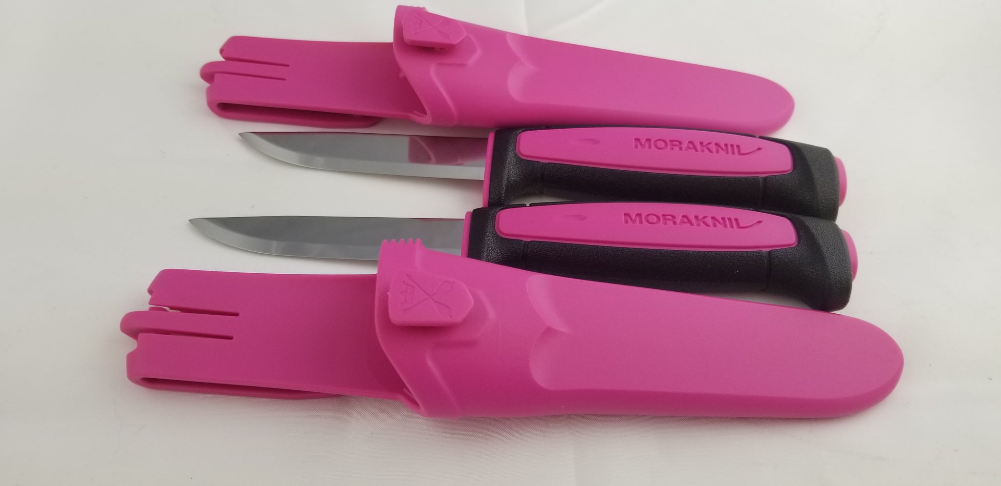 2 Pcs Mora Morakniv Basic 511 Black Carbon Steel Fixed Blade Knife Sheath  01830 for sale online