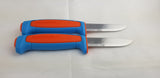 2 Pc Lot Mora Morakniv Basic 511 Orange/Blue Carbon Steel Camp Knife 02155