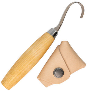 Mora Hook 162 Double Edge Wood Handle Carving Knife w/ Sheath FT02271