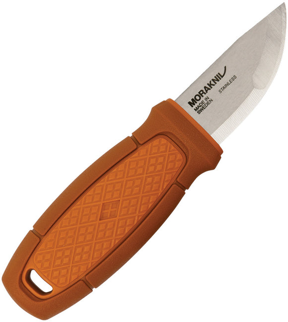 Mora Eldris Fixed Knife Blade Orange Polymer Stainless Clip Pt w/ Sheath 02327