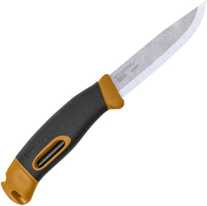 Mora Companion Spark Yellow Orange & Black Handle Fixed Blade Knife 02400