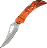 Frost Cutlery Tactical Lockback Orange Camo Handle Folding Pocket Knife TA007OC