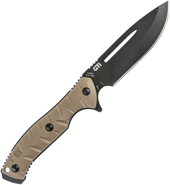 5.11 Tactical CKF 3.5 Tan FRN SCM435 Steel Black Fixed Blade Knife 51152