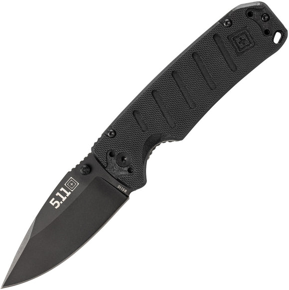 5.11 Tactical Mini Ryker Framelock Black G10 & Stainless Folding D2 Knife 51158