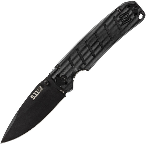 5.11 Tactical Ryker Framelock Black G10 & Stainless Folding D2 Steel Knife 51172