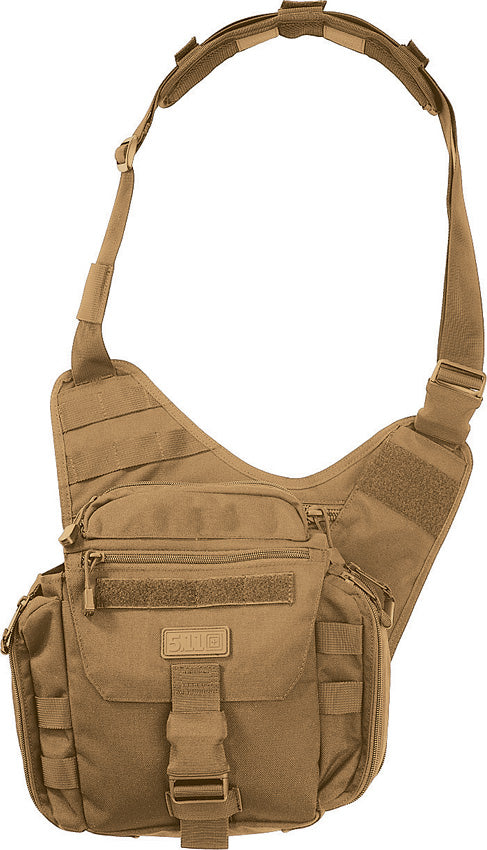 5.11 Tactical PUSH Flat Dark Earth Tan Practical Utility Shoulder Hold-All Outdoor 6L Capacity Pack 56037131
