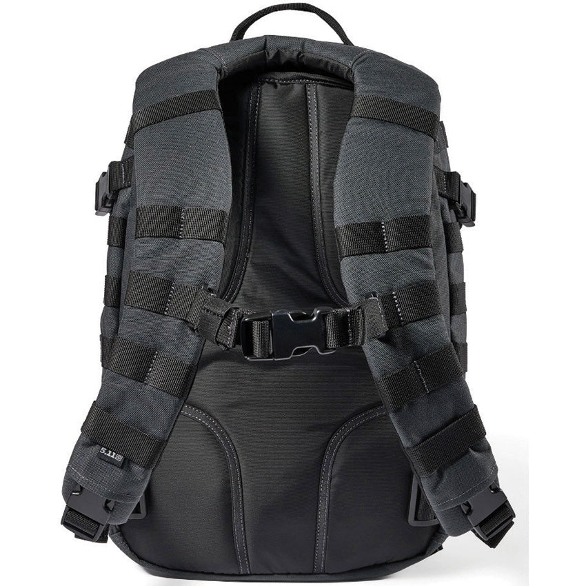 5.11 Tactical Rush12 2.0 Black 24 Liter Capacity Survival Backpack 565 ...