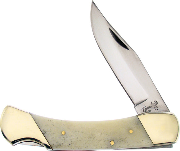 Frost Cutlery Bear Claw Lockback Bone Folding Stainless Pocket Knife TS072WSB