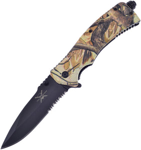 Frost Cutlery Firestarter A/O Camo ABS Handle Black Pocket Knife 50CAMO