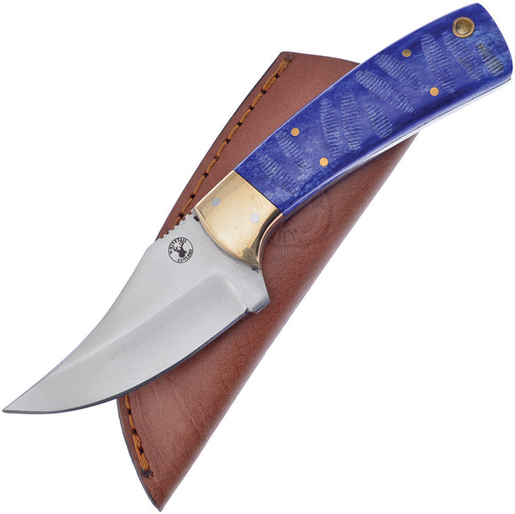 Frost Cutlery Chainsaw Skinner Blue Jigged Bone Handle Fixed Knife 1104BL