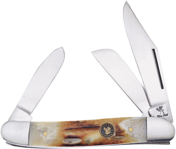 Frost Cutlery Wrangler Second Cut Bone Folding Stainless Pocket Knife T797SCSS