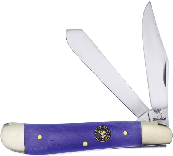 Frost Cutlery Purple Smooth Bone Trapper Stainless Folding Pocket Knife 951PSB