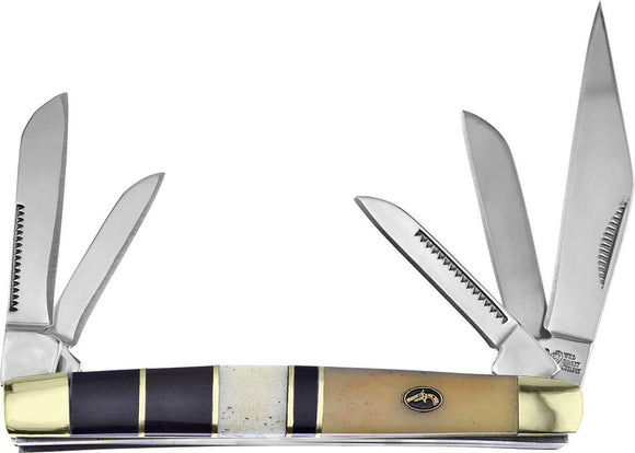 Frost Cutlery Kentucky Congress Horn & Bone 5-Blade Folding Knife 117SBH