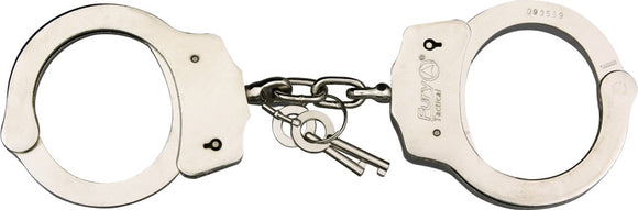 Fury Tactical Handcuffs Chian Nickel Plated Locking 15902