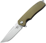 Bestech Lion G10 Linerlock Beige D2 Tool Steel Folding Drop Pt Blade Knife