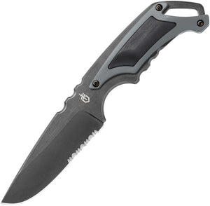 Gerber Basic Fixed Blade6.75" Overall Serrated Gray Full Tang Knife 0367