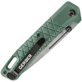 Gerber Zilch Linerlock Green GFN Folding Stainless Steel Pocket Knife 1067529