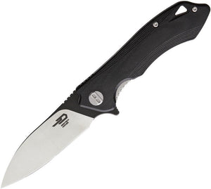 Bestech Knives Beluga Linerlock Steel Folding Blade Black G10 Handle Knife