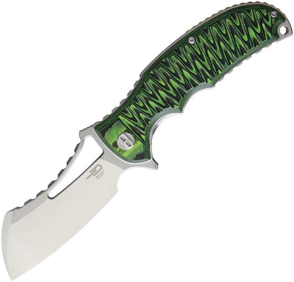 Bestech Knives Hornet Linerlock Black Green G10 Stainless D2 Folding Knife