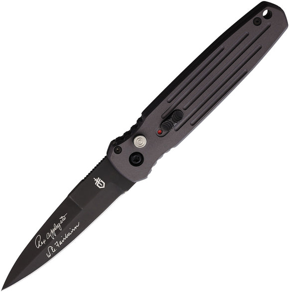 Gerber Automatic Covert Knife Button Lock Gray Aluminum CPM-S30V Blade 1306