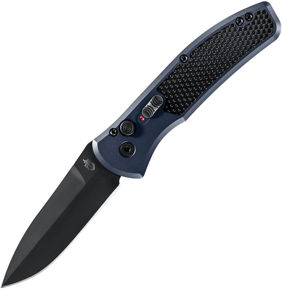 Gerber Automatic Empower Knife Plunge Lock Urban Blue Aluminum S30V Blade 1319
