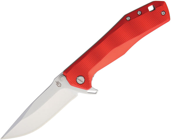 Gerber Index Linerlock Red 5Cr13MoV Drop Pt Folding Knife 1355
