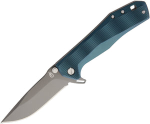 Gerber Index Linerlock Blue 5Cr13MoV Drop Pt Folding Knife 1356