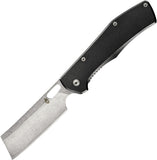 Gerber Flatiron Framelock Black Aluminum Cleaver Folding Knife 1494