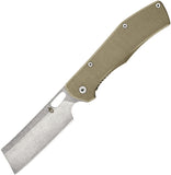Gerber Flatiron Framelock Green G10 SW Cleaver Folding Knife 1495