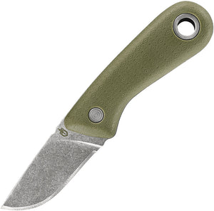 Gerber Green Vertebrae 6.5" Overall Stonewashed Stainless Fixed Blade Knife 1500