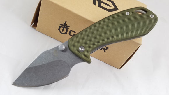 Gerber Kettlebell Framelock Green Stainless Folding Knife 1521