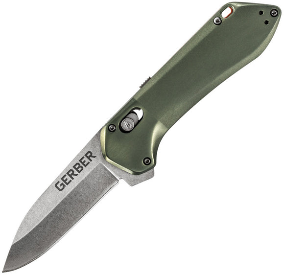 Gerber Highbrow Pivot Lock A/O Green Assisted Folding Knife 1526
